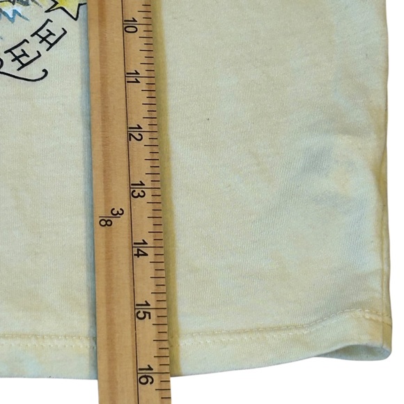 Ed Hardy Crop Light Yellow Graphic Short Sleeve Tee Size Large - Picture 2 of 7